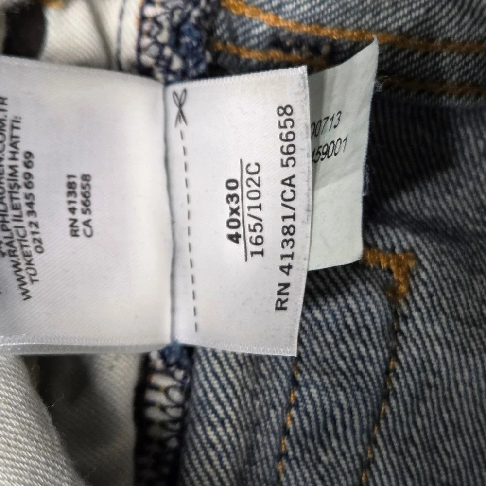 Polo Ralph Lauren Jeans Men 40x30 Blue Hampton Relaxed Straight 710781459001